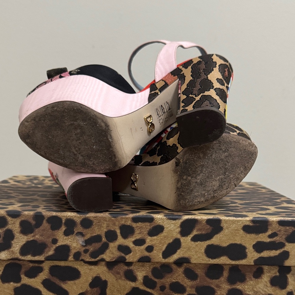 Dolce & Gabbana Multicolor Floral Heels - Picture 6 of 9
